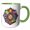 Green/White, variant on 3drose, Proud New Yorker Man Mandala Art. Stunning Patriotic Gift for Him, 11oz Magic Transforming Mug