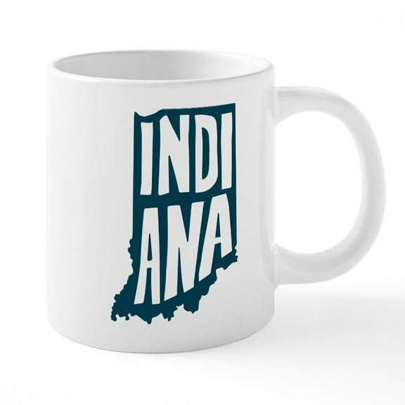 CafePress - Indiana - 20 Oz White Ceramic Mega Mug