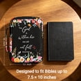 thumbnail image 5 of Bible Covers Bible Case Bible Bag, 10x7.5 in Bible Covers Canvas Bible Holder with Handle Fits for Standard Size Bible, Gifts for Women Men, 5 of 6