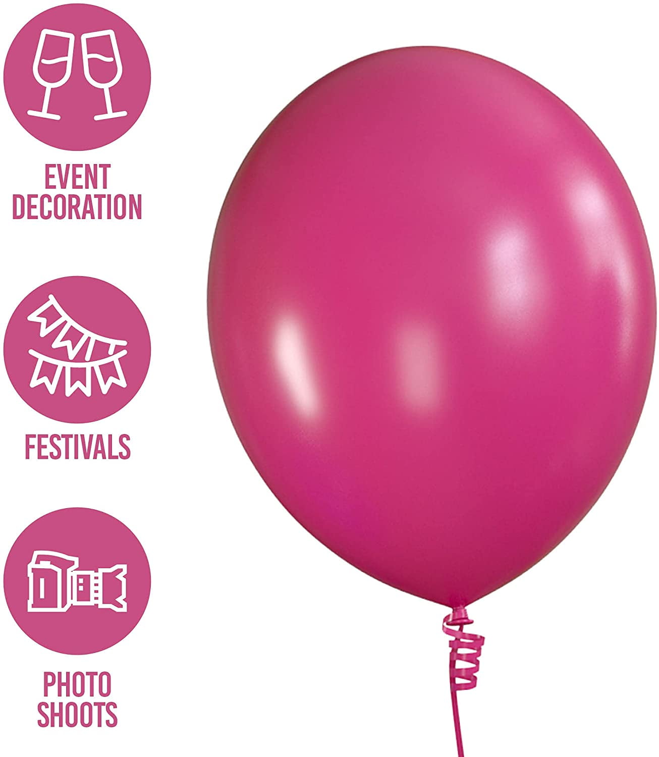 Prextex 75 Pink Party Balloons 12 Inch Pink Balloons with Matching Color Ribbon for Pink Theme Party Decoration Birthday Parties Supplies or Arch Décor Helium Quality Baby Shower Weddings Prextex 75 Pink Party Balloons 12 Inch Pink Balloons with Matching Color Ribbon for Pink Theme Party Decoration Birthday Parties Supplies or Arch Décor Helium Quality Baby Shower Weddings