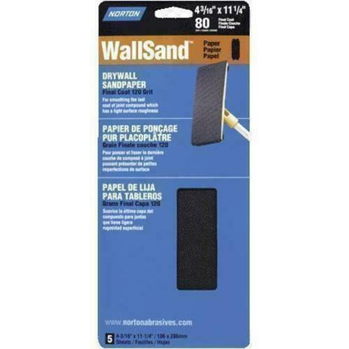 Norton 03253 Drywall Sanding Sheet, 43/16" x 11", Grit 80D