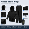 thumbnail image 3 of TIDEWE Rain Suit for Men and Women, Waterproof Breathable Lightweight 2 Piece Rainwear Set with Jacket and Pants for Outdoor Use, 3 of 9