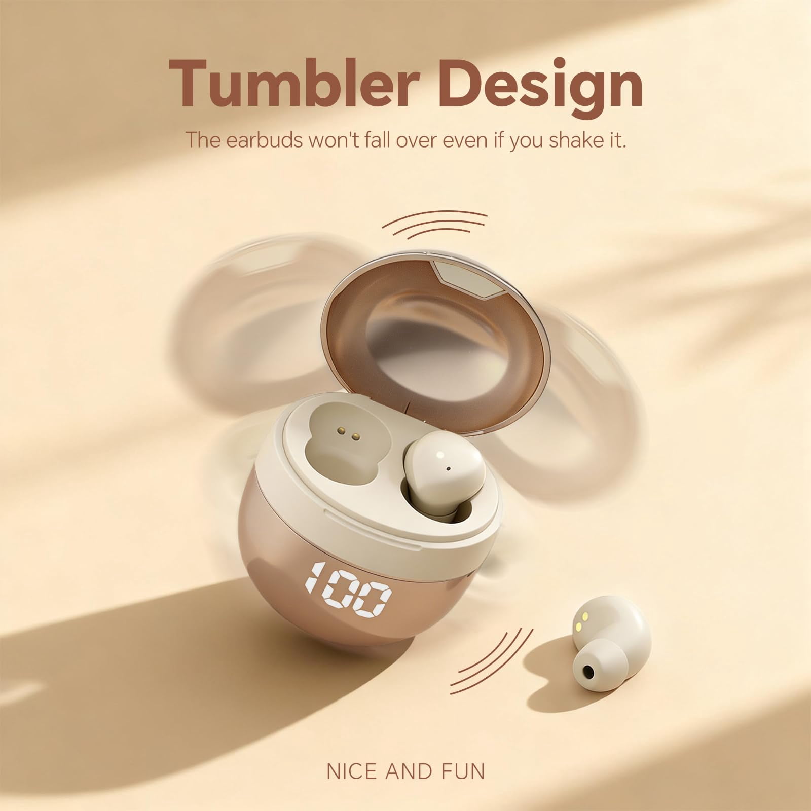 Invisible Mini Earbuds Wireless Bluetooth Small Headphones Low Profile Micro Smallest Tiny Discreet Hidden Headphones for Work Invisible Sleep Wireless Earphone for Small Ear Canals