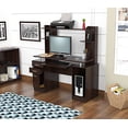 thumbnail image 1 of Inval Centre de Travail Informatique America avec Hutch, Espresso, 1 of 5