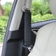 thumbnail image 2 of 2 almohadillas para cinturón de seguridad de cuero sintético para coche, funda para arnés de hombro negro, 2 of 9