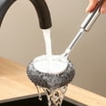 thumbnail image 5 of Heavy Duty Stainless Steel Scrubber with Long Handle, Multipurpose Kitchen, Bathroom & Grill Cleaning Brush, 5 of 9