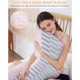 thumbnail image 5 of Colorful Stripe Pillow Cases Body Size, Smooth Satin Pillowcase for Hair and Skin, Modern Pink Purple Blue Vertical Striped Decorative Cooling Bed Pillow Covers with Zipper, 20x54 Inches, 5 of 5