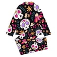 thumbnail image 5 of Afdoent Girls Pajamas Set Halloween Skeleton Print Sleepwear Long Sleeve Jammies Button-Down Nightwear Loungewear Comfortable For Kids Holiday 13-14 Years, 5 of 5