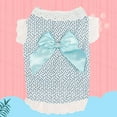 thumbnail image 3 of SPRING PARK Dog Dress Bow-knot Decor for Girl Dog Pet Clothes Dog Apparel for Small Medium Dogs and Cats Puppy Skirt with Ruffles Hem Pet Vest Cool for Summer, 3 of 7