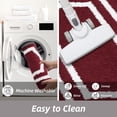 thumbnail image 2 of JAATOP Bathroom Rugs 24"x 48", Non-Slip TPR Backing Bath Mats Rugs for Bathroom Floor , Soft Shag Machine Washable Shower Bath Mat for Bathroom Decor, Absorbent Bath Mat, Red, 2 of 8