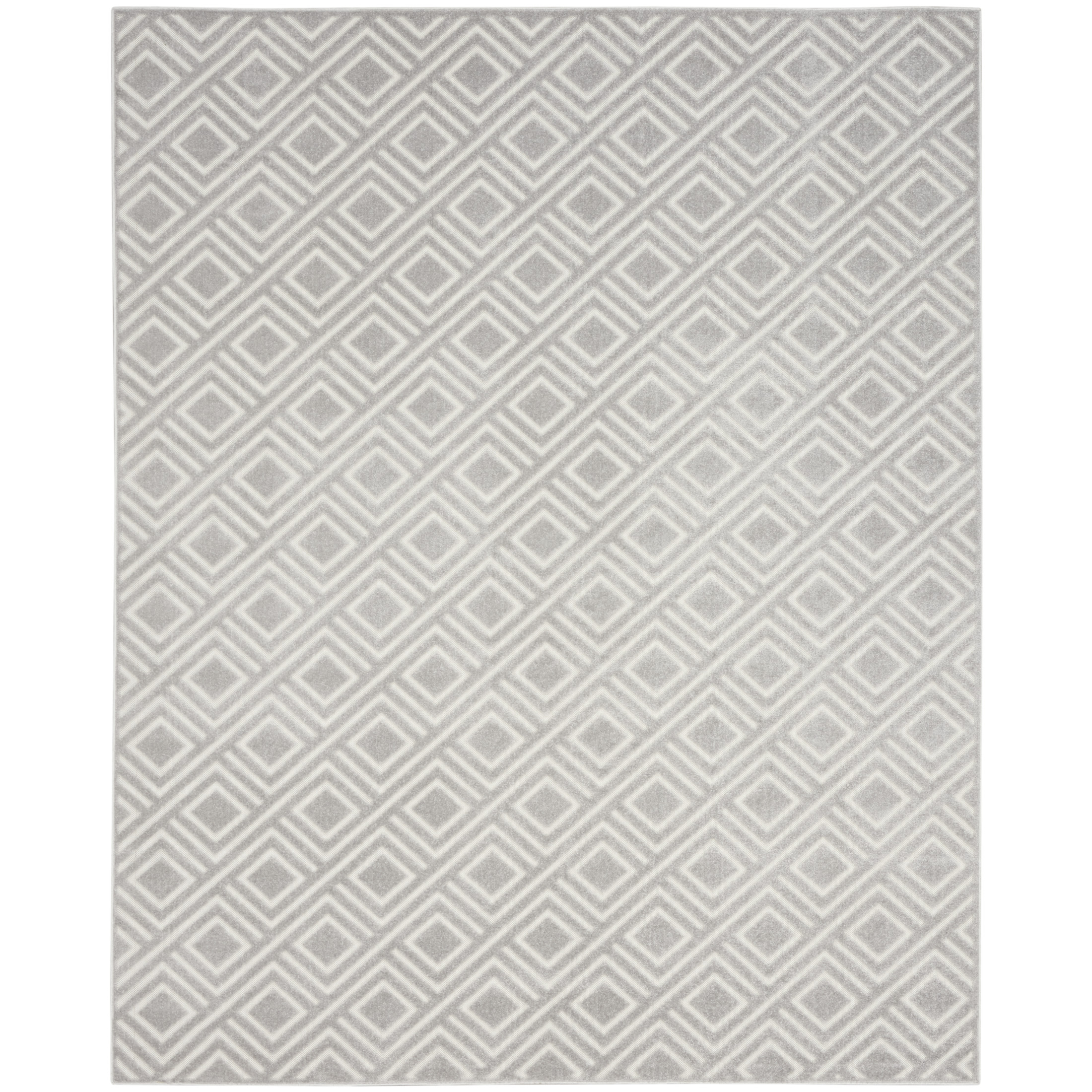 Nourison Casual 9'2" x 12' Light Grey Modern Indoor Rug
