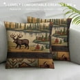 thumbnail image 3 of JEUXUS  Rustic Bear Pillow Covers Country Deer Pillow Covers Indoor and Outdoor Throw Pillow Covers Decorative for Couch/Bed/Living Room, 3 of 5
