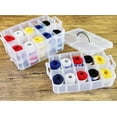 thumbnail image 5 of Bexikou Craft Storage Box with Compartments, 3-Tier 30 Sections Transparent Stackable Plastic Box Organiser with Handle, Practical Sorting Box for Crafts, Jewelry, Toy, Sewing Accessories(Clear), 5 of 9