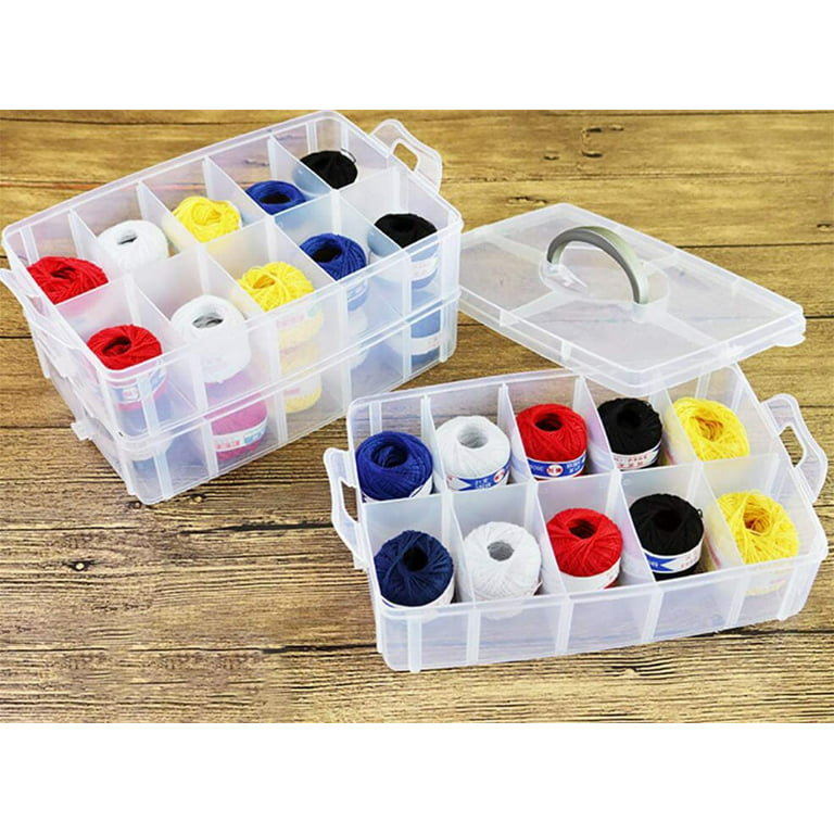 7-Compartment Plastic Tray - 6 1/4 x 3 1/2 - WAWAK Sewing Supplies
