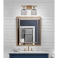 thumbnail image 2 of 516-2W-BB-G559-5SM Innovations Lighting Bridal Veil - 2 Light Bath Vanity-10 Inch Tall and 15 Inch Wide-Brushed Brass Finish-Light Smoke Glass Color, 2 of 3