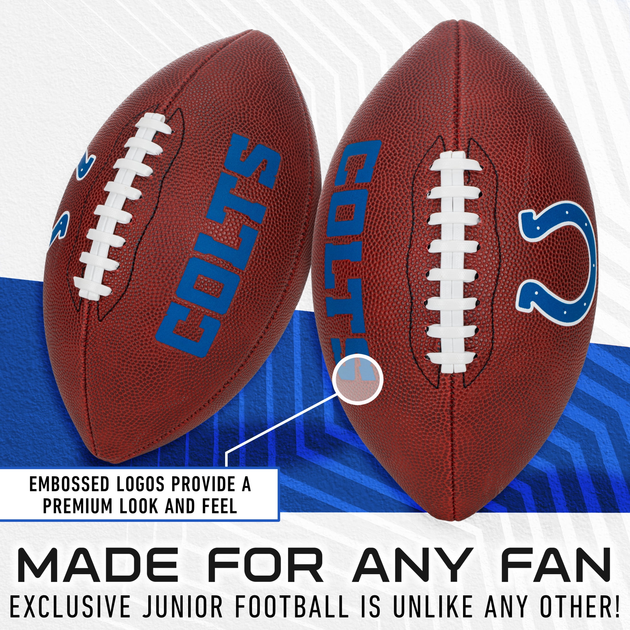 Franklin Sports NFL Indianapolis Colts Football - Youth Junior Size Football for Kids - Official NFL Team Logo + Colors Youth Football - Kids NFL Fan Shop Football