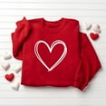 thumbnail image 2 of FASHOFT Valentines Day Women's Funny Love Heart Graphic Sweatshirt Casual Long Sleeve Pullover Top Red L, 2 of 4