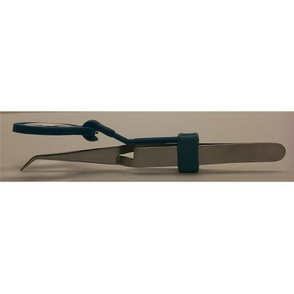 Miracle Point RBT Reverse Bent Tweezers with Magnifier - Set of 2