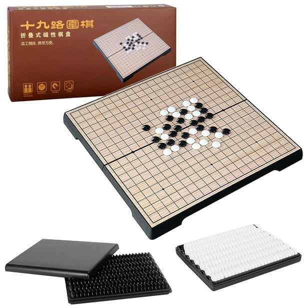 Go Game Chess 2-Player Go Chess Set Magnetic Folding Portable Board Weiqi  Educational Games for Beginner Adult Child Party Game Classic Strategy  Board