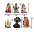 thumbnail image 3 of Accent Collection Divine Polyresin Multicolor Set Of 6 Hindu Deity Figurines For Pooja & Indian Home Decor, 3 of 3