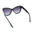 thumbnail image 5 of Womens Diva Rhinestone Bling Jewel Oversized Shield Luxe Rimless Sunglasses Black - Smoke, 5 of 5