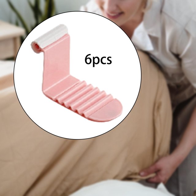 Pinzas para sábanas ordenadas, ajustables, multifuncionales, más fuertes, invisibles, cómodas, duraderas, PP, abrazadera resistente al deslizamiento Blanco BLESIY Clips para sábanas