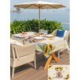 thumbnail image 5 of Outdoor Tablecloth with Umbrella Hole for Patio/Picnic/Party/Camping, Sunflower Pig Waterproof Table Cloth Rectangle Table Cover Washable, Summer Eucalyptus Retro Linen Texture (60"x 84"), 5 of 8