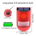 thumbnail image 3 of Solar Sound & Light Alarm Motion Sensor 110 Decibels Siren Sound Alert & 6LEDs Flash Warning Strobe Security Alarm System for Farm Villa, 3 of 12