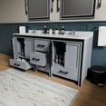 thumbnail image 3 of Ziva 72 in W x 22 in D Dark Grey Double Bath Vanity and Cultured Marble Top, 3 of 8