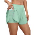 thumbnail image 1 of Alove Womens Dot High Waisted Shorts Workout Running Sport Shorts With Pockets, 1 of 7