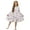 Blue Daisy Purple Bow, variant on Black Cat Hippie Flower Print Girls Ruffle Sleeve Dress A Line Twirly Dress for Kids Midi Soft Fall Dresses Patchwork Playwear Sundress, 9-10 Y