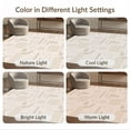 thumbnail image 7 of ODIKA 6'x9' Ivory Modern Geometric Pattern Washable Area Rug Contemporary Minimalist Rounded Rectangle Motif Non-Slip, Easy Care, for Family Room, Living Mater Bedroom, 7 of 7