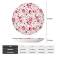 thumbnail image 2 of Daiia Rose Flowers Printed Pattern Ceramic Plate Dinner Plates Bone China Decorative Plates with Display Stand Art Ceramic Ornaments for Wall Hanging Decoration-7in, 2 of 6