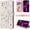 A-Vine, variant on Wallet Case for iPhone 12/iPhone 12 Pro 6.1 inch, PU Leather Phone Case Kickstand RFID Blocking Flip Case with Card Slots Wrist Strap Relief Engraved Pattern Magnetic Closure Folio Case - Vine
