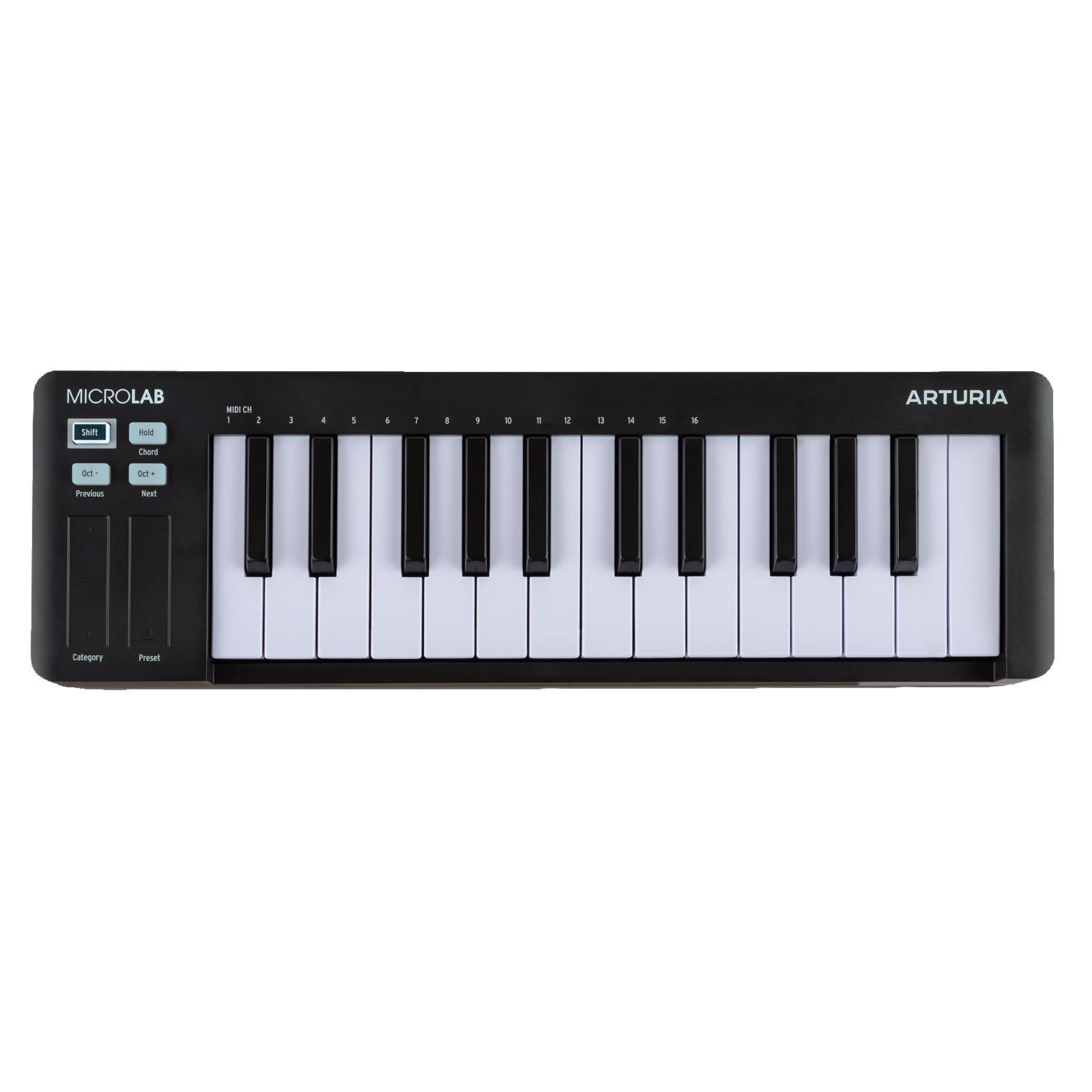 Arturia MicroLab mk3 Black Ultra-Compact MIDI Controller with Case Package