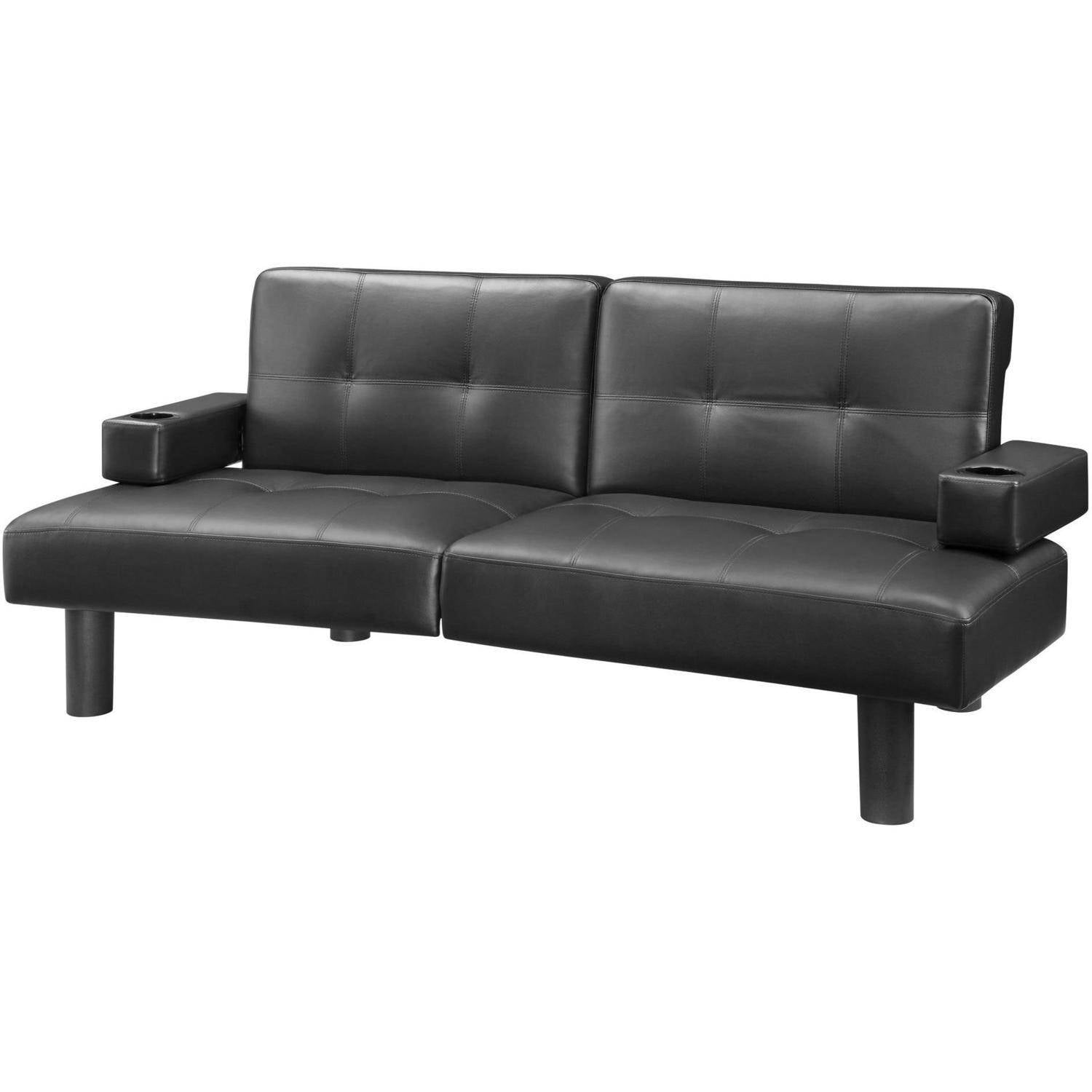 Mainstays Connectrix Faux Leather Futon, Multiple Colors - Walmart.com - 