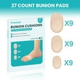 thumbnail image 3 of Promifun Bunion Pain Relief Pads to Wear with Shoes - 27 ct Bunion Cushion - Moleskin Protect Feet for Men and Women - Water-Resistant Self-Stick Adhesive (Multi-size), 3 of 8