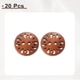 thumbnail image 3 of Uxcell 20pcs 2 Hole Flower Craft Sewing Button 18mm Handmade Wood Replacement Round Buttons for Clothing Decoration DIY, Red Brown, 3 of 6