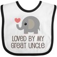 thumbnail image 3 of Inktastic My Great Uncle Loves Me Boys or Girls Baby Bib, 3 of 4
