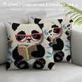 thumbnail image 3 of Qinduosi Throw Pillow Covers Asia Bear Animals for Couch Decorative Linen Pillow Case Cushion Covers for Home Decoration Sofa Car Inches, 3 of 5