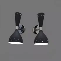 Italian Sputnik Wall Light Wall Fixture Lamps Mid Century Wall Sconce Pair Lamp