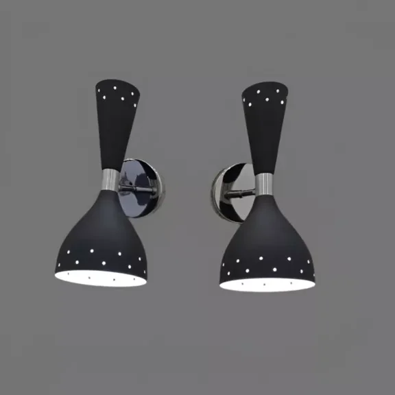 Italian Sputnik Wall Light Wall Fixture Lamps Mid Century Wall Sconce Pair Lamp