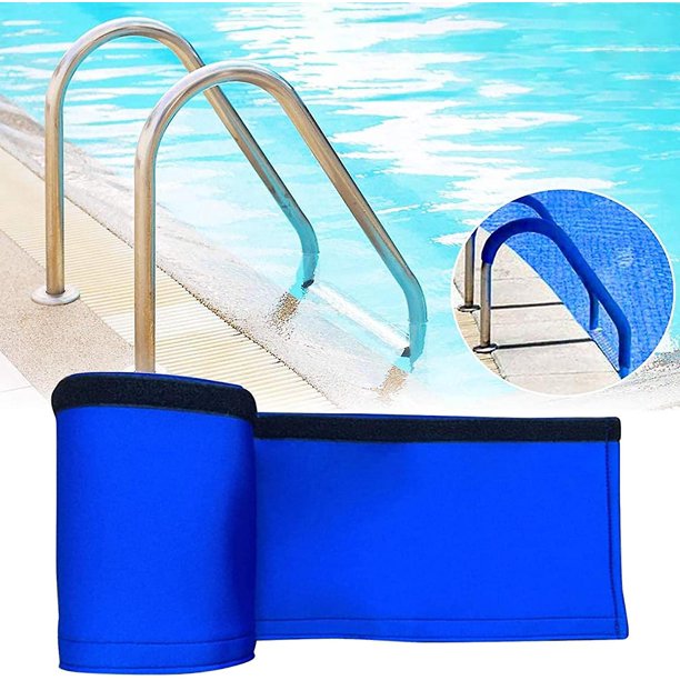 Cubiertas de pasamanos de piscina - Cubiertas de riel de escalera de piscina Cubiertas de manija de riel azul para pasamanos de piscina, herramienta de pasamanos de seguridad Banban ShuxiuWang 9024735152699