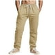 thumbnail image 2 of Pantalones largos de rayón para hombre, informales, a la moda, transpirables, con cordón ajustable, cintura ajustada, para ejercicio, 2 of 9