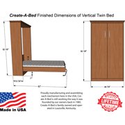 Create-A-Bed Twin Size Deluxe Murphy Bed Kit, Vertical