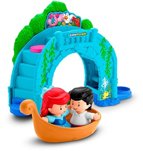 NIB Fisher-Price Little People Disney Princess Ariel and Eric Boat with Bridge 