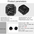 thumbnail image 4 of Sistema inalámbrico de monitoreo de presión de neumáticos para motocicleta, TPMS con carga USB para motocicleta con 2 sensores externos, pantalla LCD digital TPMS para motocicleta de dos ruedas, 4 of 5