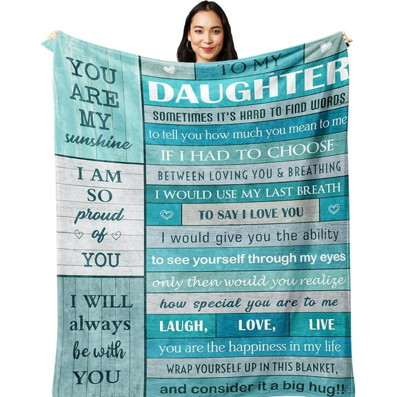 Daughter Gift from Mom Dad,Gifts for Daughter from Mothers Father,Birthday Gifts for Daughter,Daughter Gifts for Christmas Valentines Graduation Mothers Day Blanket