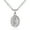 Silver, variant on Sdmnsg-T 18K Gold Plated Flat Mariner/Marina Chain Necklace With Virgin Mary Guadalupe Charm Pendant