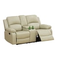 thumbnail image 3 of Aukfa Double Manual Recliner Chair, Overstuffed Loveseat with Cupholder for Living Room, Beige, 3 of 16